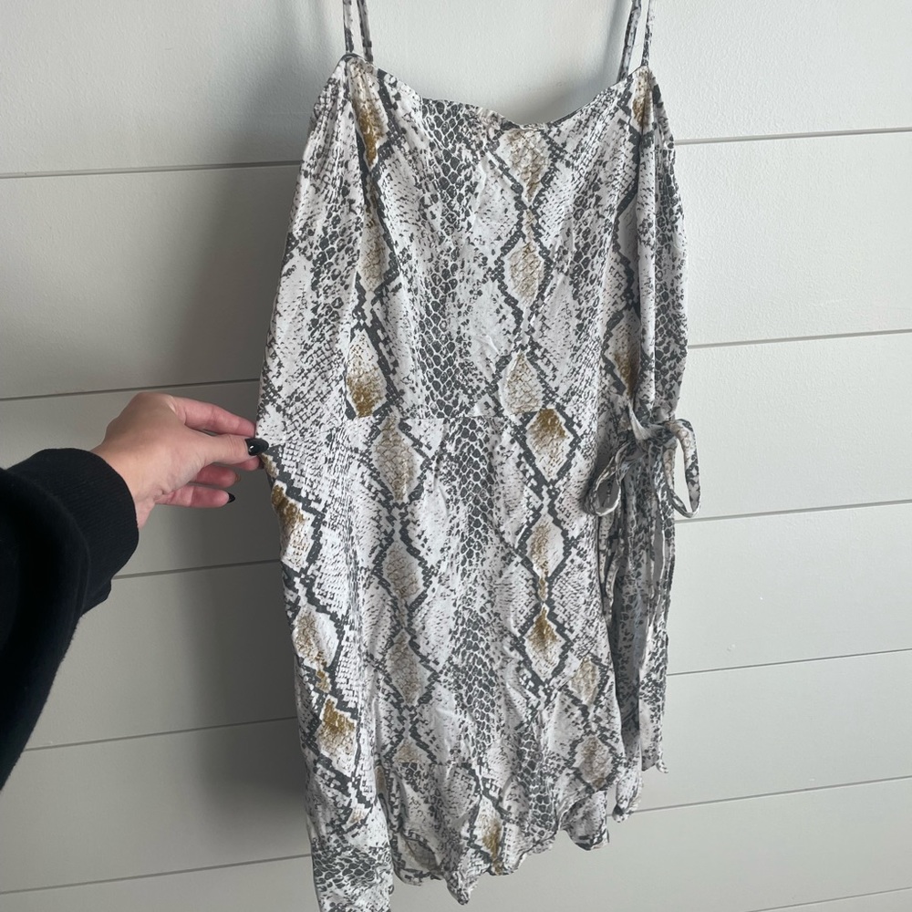 Express snake print mini dress